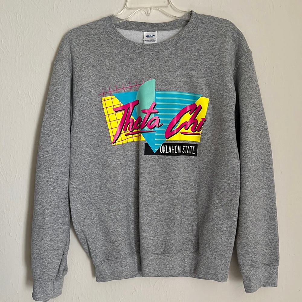 Mens Oklahoma State Theta Chi Vintage Style Sweater Size Small